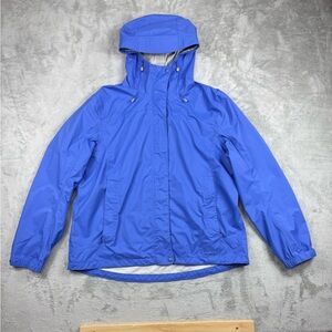 LL Bean Trail Model Rain Jacket Womens XL Hooded Full Zip Hiking GUC